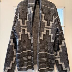 Lucky Brand Patterned Shawl Neck Sweater